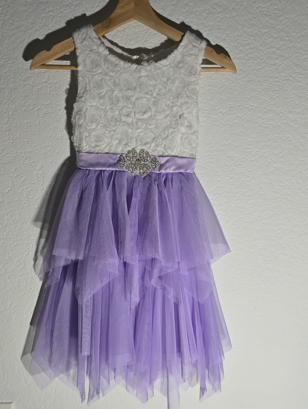 Girls Lilac Tulle Party Dress Size 8